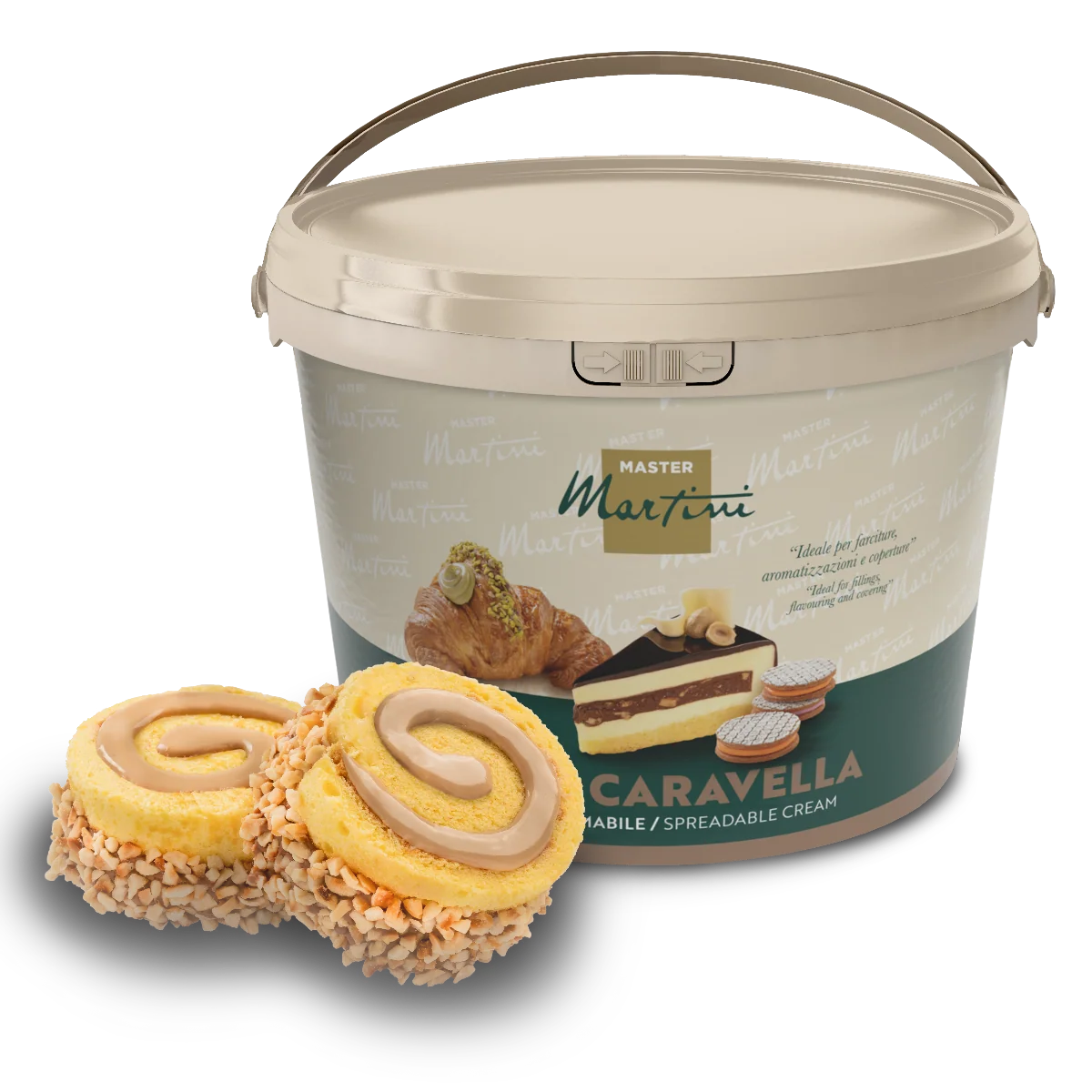 Caravella Gran Latte E Nocciola Kataifi – Cremă Dubai lapte & alune si cataifi 5 kg