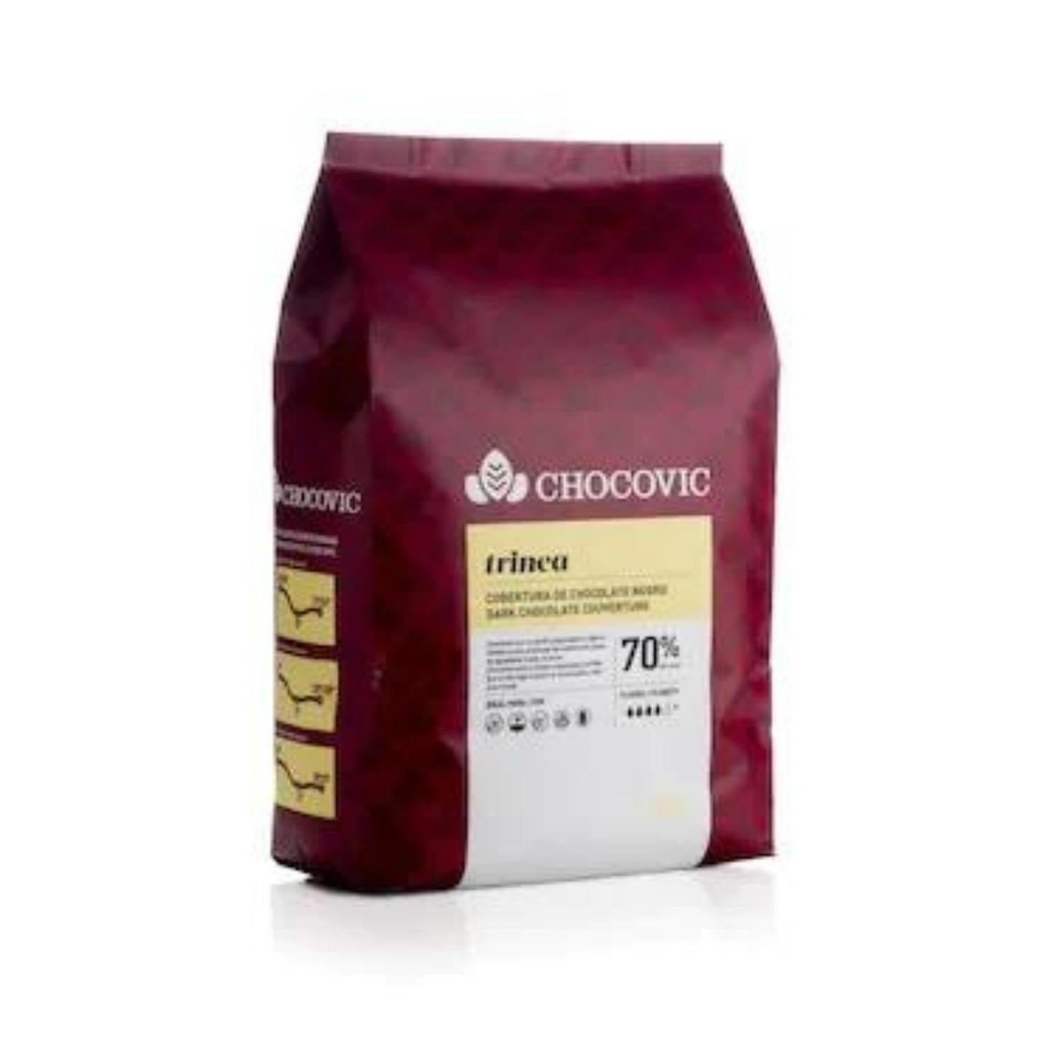 Ciocolată neagră Chocovic Trinea 70% · sac 5 kg