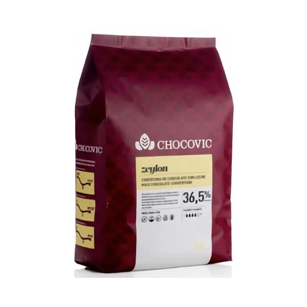 Ciocolată cu lapte Chocovic Zeylon 36,5% · sac 5 kg